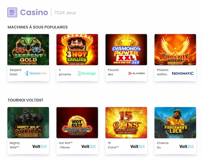 Madnix Casino : Jeux games